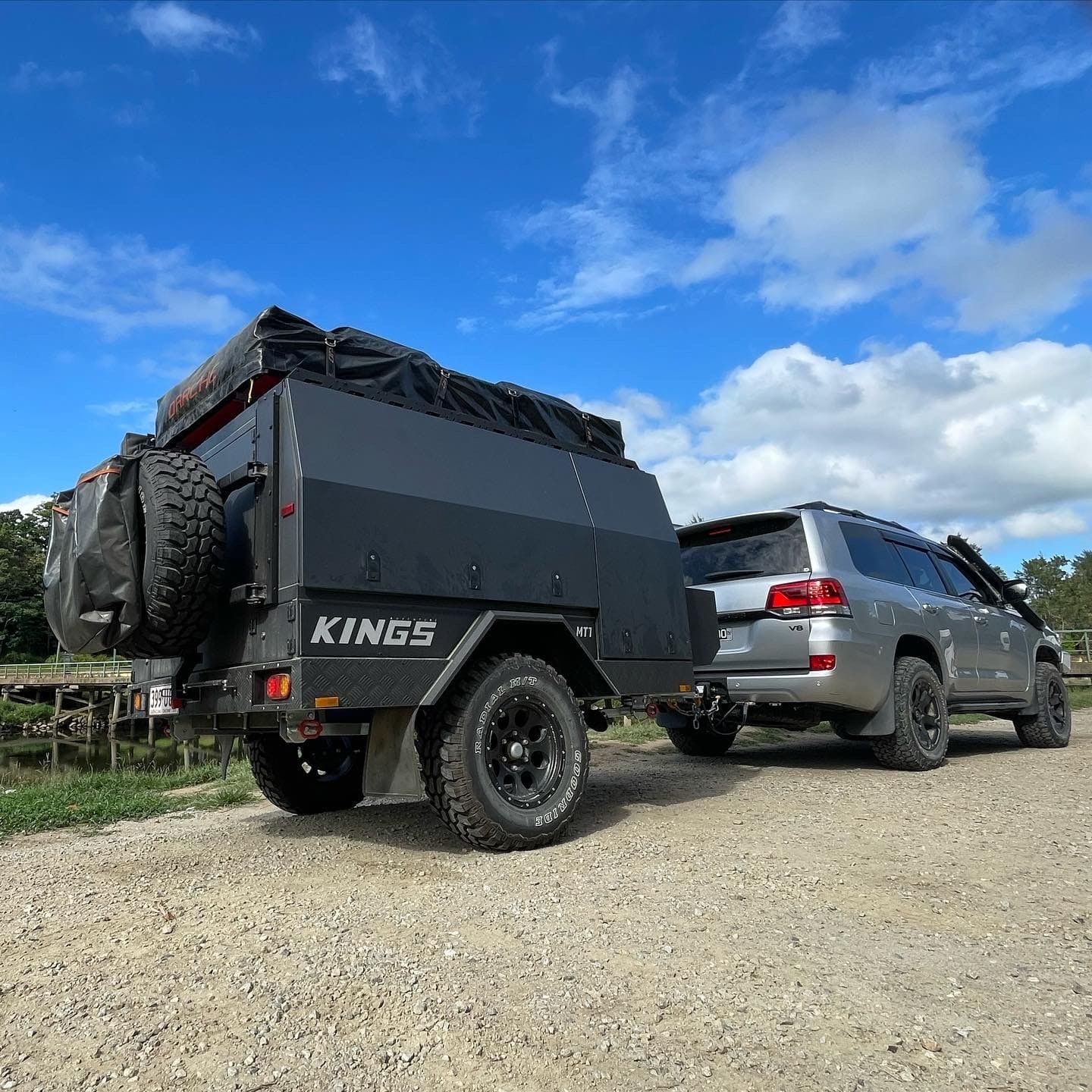 Check out our SET UP for when changed things up, and went from the Stoney Creek Nugget RT to the Adventure Kings MT-1 camper trailer.