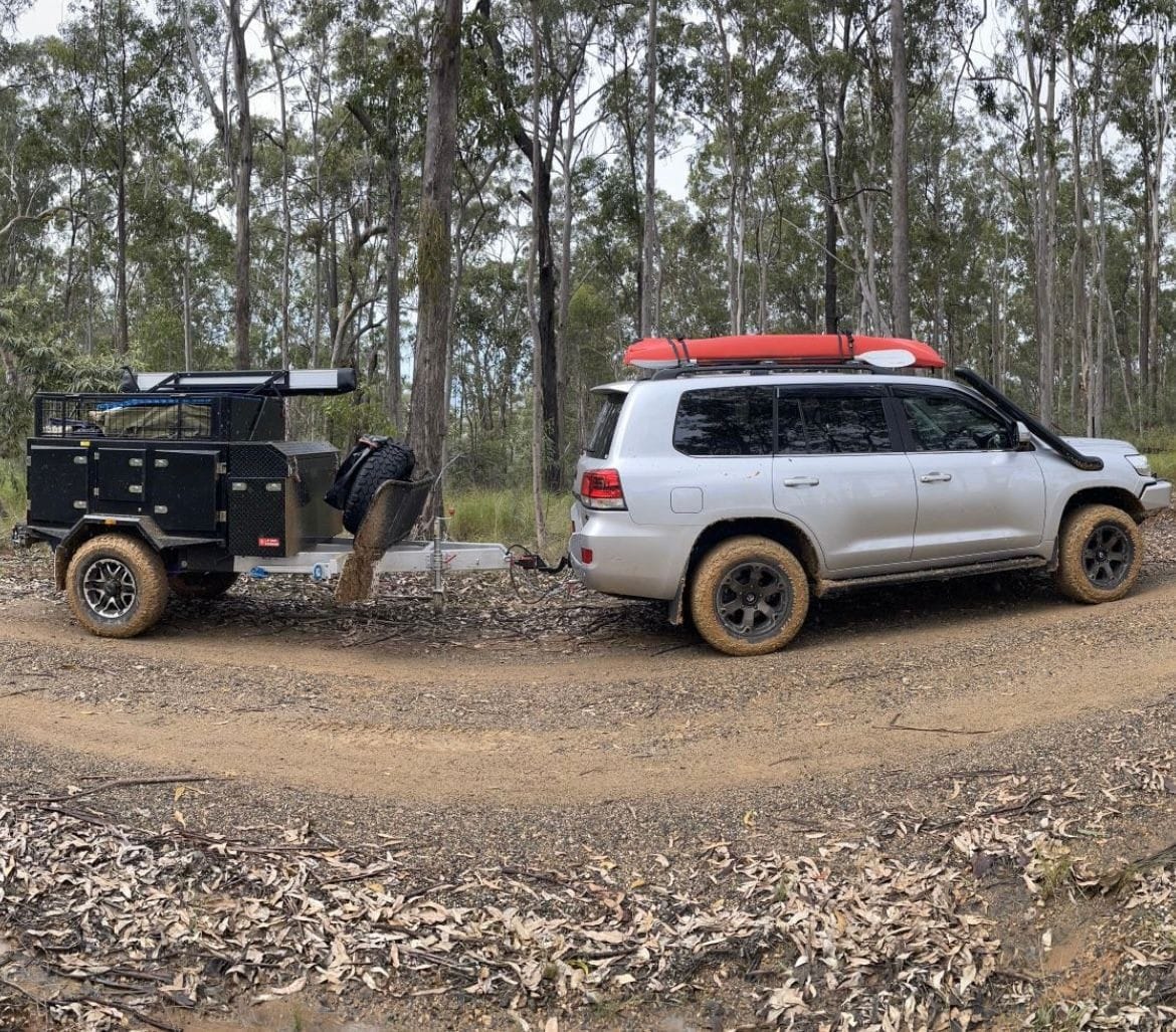 This is sort of how we started.Prior to the Stoney Creek camper, we were youre standard car and tent people.But then as our family grew,our set-up did too!